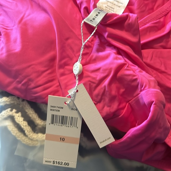 Trina Turk One Piece Swimsuit Monaco Ring Color Rose Size 10 - Picture 12 of 14